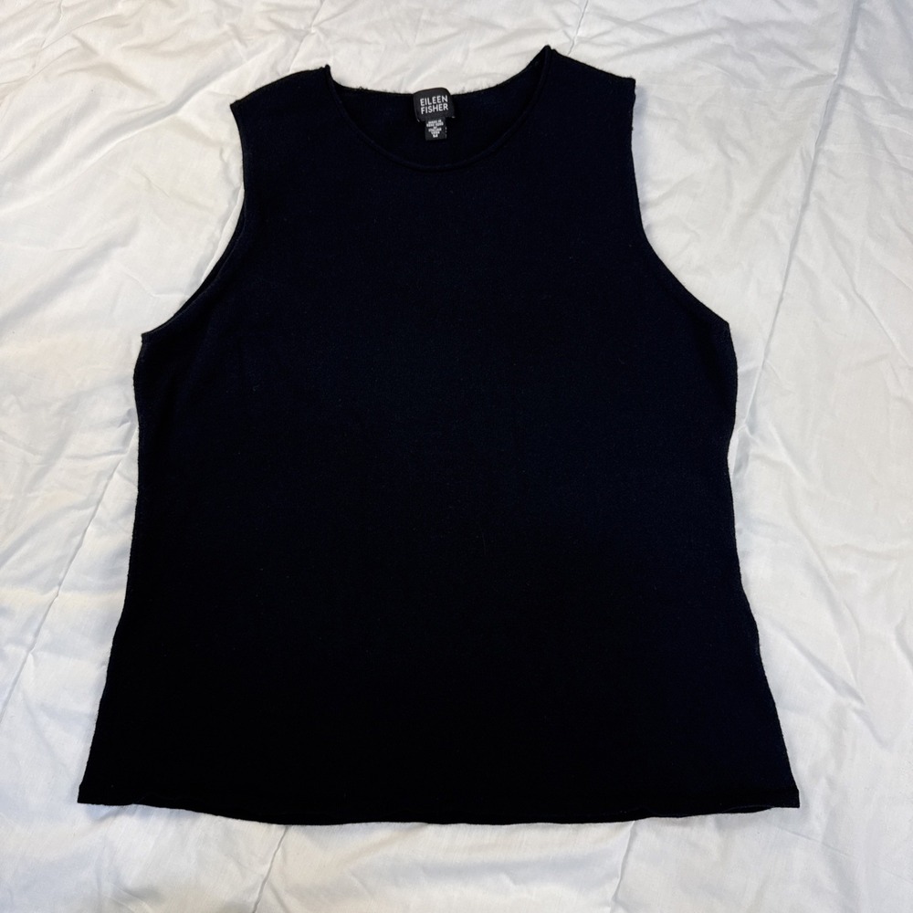 Eileen Fisher Wool Blend Shell Tank Top Women's M